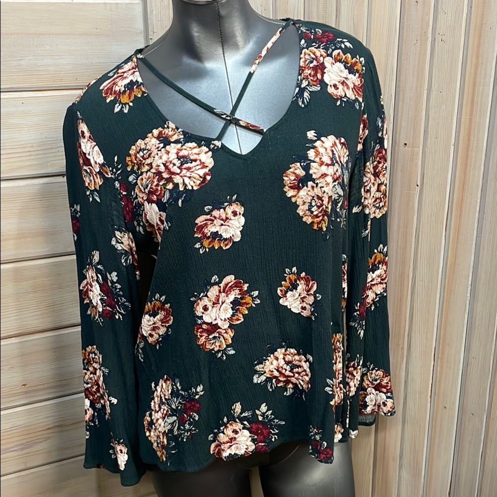 Staccato Green Floral Relaxed Blouse